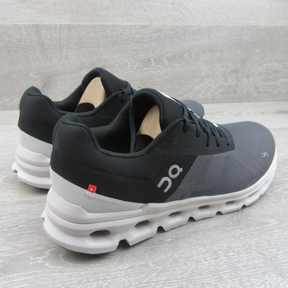 ON Cloudrunner Athletic Running Shoes Mens Size 12.5 Black White NEW #46.99017 - Picture 8 of 16